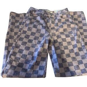 PacSun Women’s 90’s Boyfriend Jeans - Pink/Purple checkered - Size 24